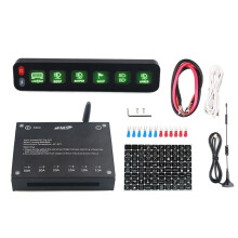 Draadloos 6-Voudig Schakelpaneel met Afstandsbediening, Multifunctioneel Offroad-Lichtschakelpaneel, Waterdicht voor 12V Vrachtwagen, SUV en ATV