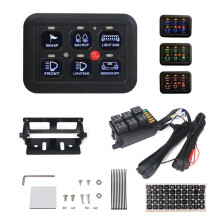 12V LED 6 Gang Panel 600W-1200W Circuit Control Relay System Box Touch Control Panelt for UTV Caravan