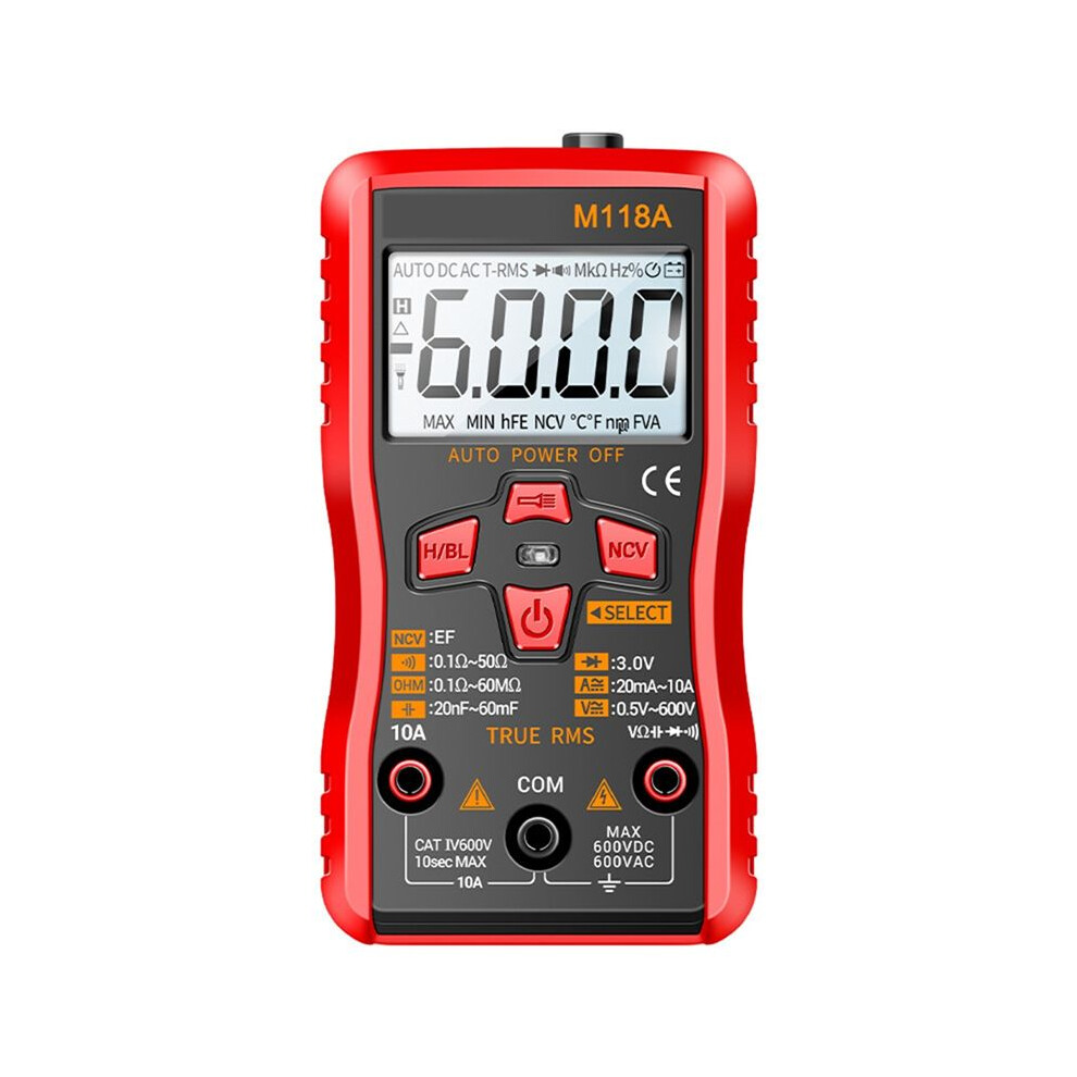 M118a Digital Multimeter True Rms Auto Range 6000 Counts Ncv Data Hold Flashlight Transistor Testing 4712580101140