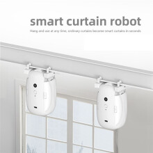 Curtains Robot Roman Rod Track/T/U-Rail Tracks 3-in-1 Automatic Curtain Opener Remote Control Curtain Motor