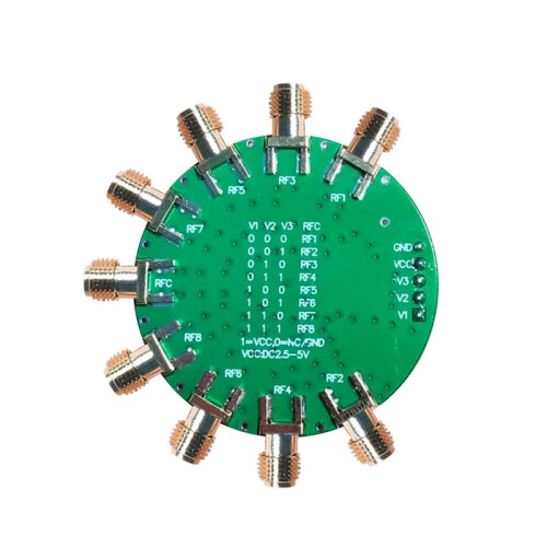 50KHz- 6GHz SP8T RF  Module 8 Select 1 RF Antenna  Single-Pole Eight-Throw Microwave RF SP8T