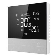 Termostato per Condizionatore D'Aria Centralizzato Intelligente WiFi, Funzione di Riscaldamento e Raffreddamento, Fan Coil A 3 Velocità, Touchscreen