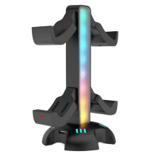 Multiple Function Charging Stand for PS5 Dualsense Controller with Adjustable RGB Lighting Dual Charging Function