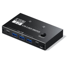 USB 3.0 5Gbps 2 Input 4 Output USB C for Devices Share Printer Scanner Mouse Keyboard