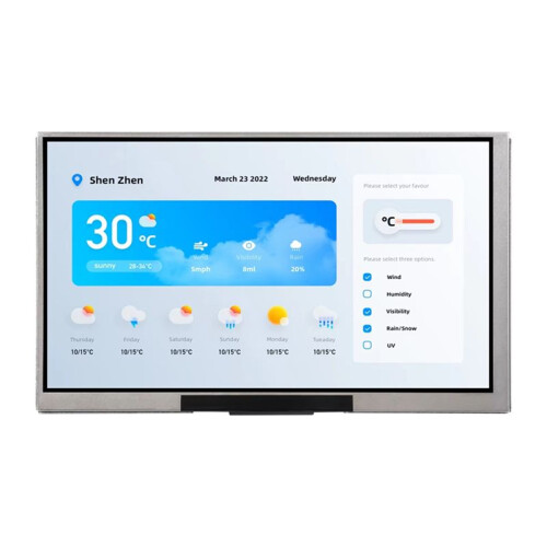 ESP32-S3 7inch Display Development Board Type B, ESP32 with Display, 1024x600, 32-Bit LX7 Dual-Core