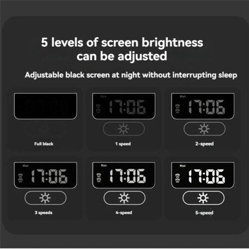 New Portable  Speaker with Wireless Charging Atmosphere Light Clock Alarm Function Double Speaker USB Charging 1