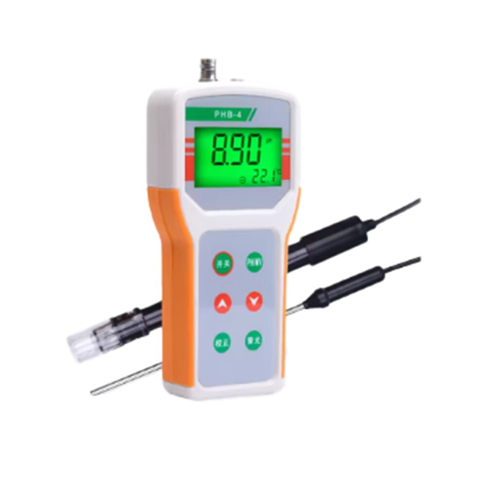 PHB-4 Handheld PH Meter Portable Digital PH Tester 0.01 Accuracy with Temperature Sensor for Water Lab Pool-image-OPC-PVY67D8-NEW