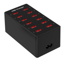 USB Charging Station 12- Charger Desktop Charging Station USB Charging Hub Abs Fast Charge Cell Phone EU Plug
