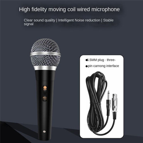 Karaoke Microphone Handheld Professional Wired Dynamic Microphone Clear Voice Mic for Music Performance 2