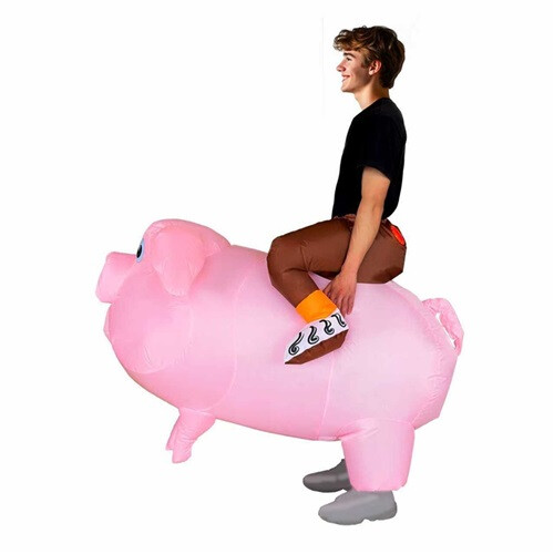 Costume gonflable de cochon volant, adulte 2