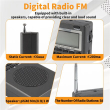 Portable Pocket FM AM Radio Alarm Clock Sleep Timer Digital Radio Great Reception Battery Operated for Outdoor Survival