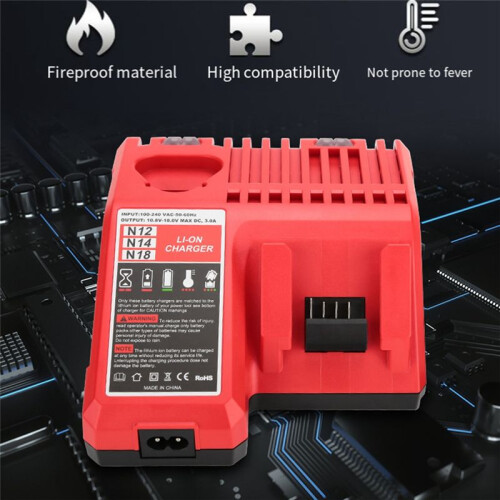 Multipurpose Li-Ion Battery Charger for  M12-M18 EU Plug 1