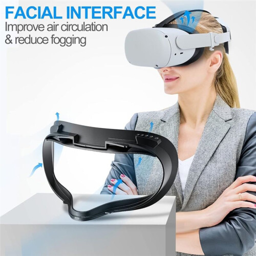 Facial Interface & Face Cover Pad for  Quest 2, VR Accessories for Meta Quest 2,  Quest 2 Accessory 2