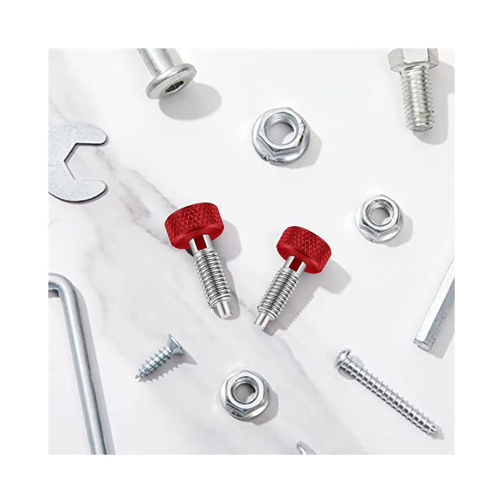 2 Packs Red Hand Retractable Spring Plunger With Knurled Handle M6 Type Quick Release Pins For Rolling Toolbox 4711146607829