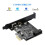 PCI-E 1X para USB 3.2 Gen1 USB3.2 Type-C Front Adapter Card 2  (Type C+ Type A) Expansion Card 3