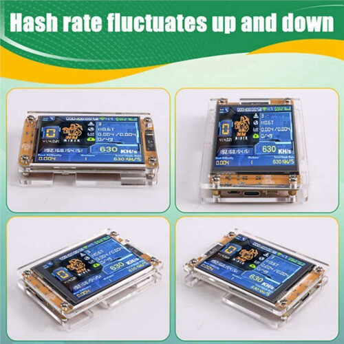 630KH/S NMMiner NerdMiner 2,8 Polegadas com Tela Inteligente Atualizada 630KH/S Harshrate Bitcoin Crypto Solo Miner NerdMiner 1