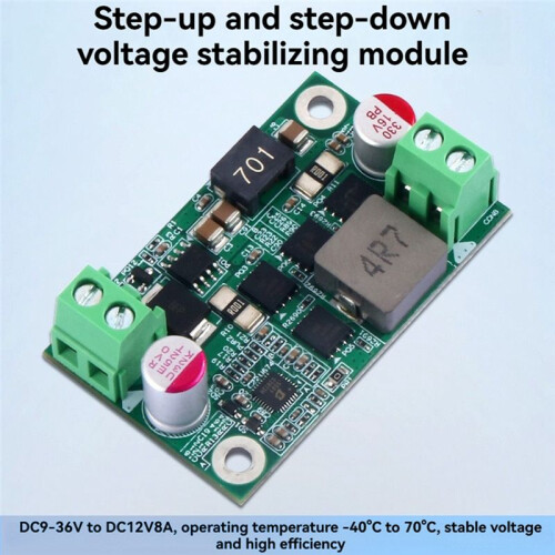 - Step-Down and Step- Voltage Regulator Power Supply Module DC9-36V to DC12V 8A Automatic Buck Boost Module 2