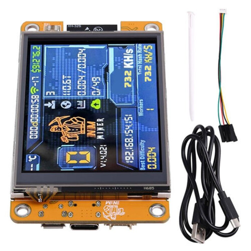 720KH/S Harshrate NMMiner com Tela Inteligente de 2,8 Polegadas Bitcoin Crypto Solo Lottery Miner NerdMiner 2