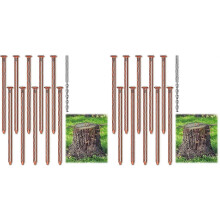 20pcs Copper Nails compatible with Killing Trees Stump Root, 3.15 Inch Long Pure Copper Nails Bulk with Drill, Stump Removal Spikes