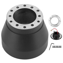 Steering Wheel Hub Adapter Boss Kit Aluminium Alloy Wear Resisitant Black Fit for E30 All Vehicles