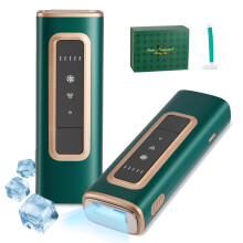 Ice Cooling IPL Hair Removal Device, 5 Energy Levels & 2 Modes, Portable Light Pulsed Hair Remover for Face, Legs, Underarms & Bikini Area