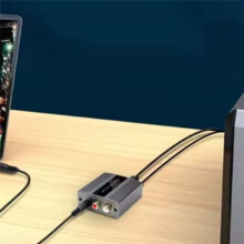 Analog to Digital Converter RCA to Optical with Optical Cable Digital Toslink- and Coaxial Adapter