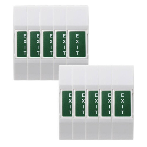10pcs  Exit Button with Bottom Box English Lable Push  Access Control System COM NC NO Output 1