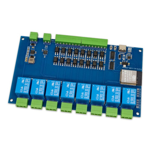 ESP32 RS485 Modbus 8 Channel Relay Module with Case 9-24V TYPE-C WIFI  Support Modbus 1
