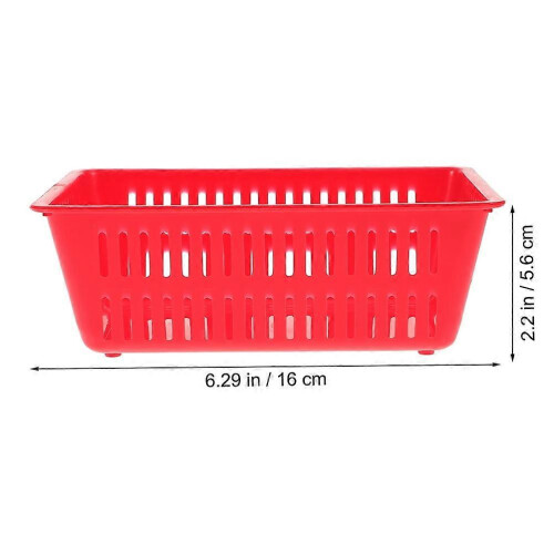 Storage Baskets Plastic Coin Storage Baskets Red 8Pcs
