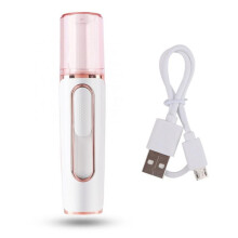 Handy Skin Care Machine Nano Facial Mister Portable Facial Sprayer Mini Face Humidifier with LED Light 3-In-1 Design Cool Facial Steamer Moisturizing