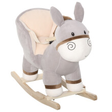 Balanço infantil em formato de burrinho cinza, 61 cm