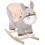 Balanço infantil em formato de burrinho cinza, 61 cm 1
