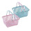 2pcs Plastic Baskets Multipurpose Storage Basket Shower Shampoo Basket Kitchen Storage Basket 2