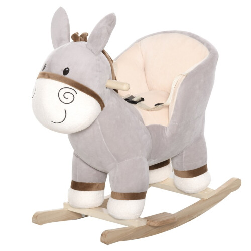 Balanço infantil em formato de burrinho cinza, 61 cm 1