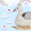 Cavalinho de balanço em forma de cisne bebê, branco e cinza, 60 cm 6