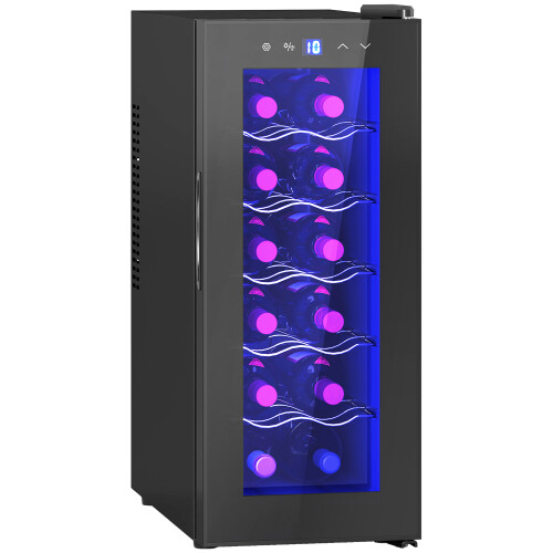 Homcom Vinoteca Negro 26.5 x 51.5 x 65 cm