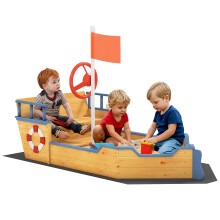 Arenero Infantil de Madera Marrón 158 x 78 x 45.5 cm