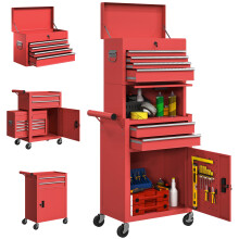 Carro de Herramienta Rojo 60.5 x 33.5 x 131 cm