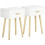 Homcom Mesitas de Noche Blanco 40.5 x 30.5 x 60 cm 1