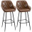 Homcom Taburetes de Bar Marrón 50 x 47.5 x 102.5 cm 1