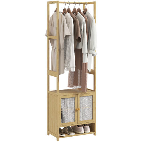 Homcom Perchero Marrón 53 x 31 x 168 cm