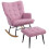 Homcom Silla Mecedora Rosa 64 x 89 x 90 cm 1