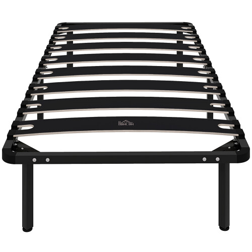 Homcom Estructura de Cama Negro 90 x 190 x 33 cm
