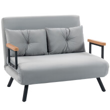 Sofá Cama Doble Gris 102 x 73 x 81 cm