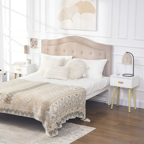 Homcom Mesitas de Noche Blanco 40.5 x 30.5 x 60 cm 1
