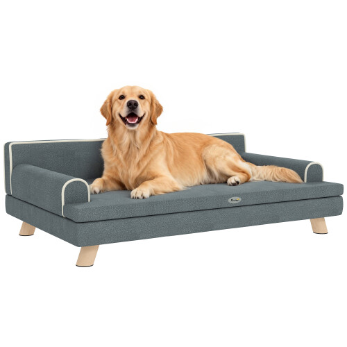 PawHut Sofá para Perro Gris 100 x 62 x 32 cm