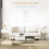 Homcom Mesitas de Noche Blanco 40.5 x 30.5 x 60 cm 4