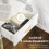 Homcom Mesitas de Noche Blanco 40.5 x 30.5 x 60 cm 5