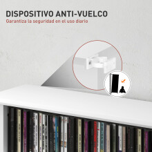 Estantería para CD Blanco 58 x 24 x 126.3 cm