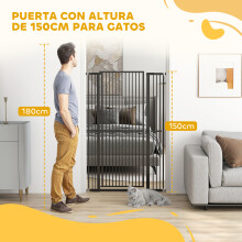 Barrera de Seguridad Negro 104 x 3.5 x 150 cm